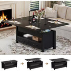 Coffee Table, 4 in 1 Convertible Lift Top Coffee Table with Storage for Living Room - 40 Storage Coffee Tables with 2 Drawers