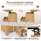 Coffee Table, 4 in 1 Convertible Lift Top Coffee Table with Storage for Living Room - 40 Storage Coffee Tables with 2 Drawers