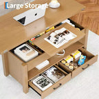 Coffee Table, 4 in 1 Convertible Lift Top Coffee Table with Storage for Living Room - 40 Storage Coffee Tables with 2 Drawers