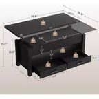 Coffee Table, 4 in 1 Convertible Lift Top Coffee Table with Storage for Living Room - 40 Storage Coffee Tables with 2 Drawers