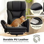 KERDOM High Back Executive Office Chair, Big and Tall PU Leather Desk Chair With Adjustable Height, Padded Armrests And Footrest