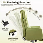 KERDOM High Back Executive Office Chair, Big and Tall PU Leather Desk Chair With Adjustable Height, Padded Armrests And Footrest