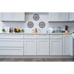 CASAINC 24 W x 42 H x 12 D Shaker Base Kitchen Cabinet, Solid Wood Frame, Water-Based Low-VOC Paint, Soft-Close, RTA, Dove Gray