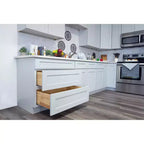 CASAINC 24 W x 42 H x 12 D Shaker Base Kitchen Cabinet, Solid Wood Frame, Water-Based Low-VOC Paint, Soft-Close, RTA, Dove Gray