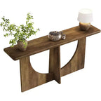 Lantine 71-Inch Long Console Table, Farmhouse Entryway Table with Sturdy Geometric Frame, Sofa Table Behind The Couch for Living Room, Rustic Brown
