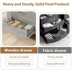 55 Wide 8 Drawer Dresser  Freestanding Horizontal Storage Chest in Black for Bedroom, Living Room, Hallway & Entryway