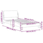 vidaXL Bed FrameVelvet, Metal, Solid Pine Wood, Plywood Queen