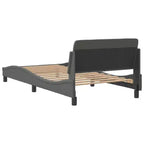 vidaXL Bed FrameVelvet, Metal, Solid Pine Wood, Plywood Queen