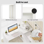 Bureau d'ordinateur réversible en L Costway 48'' avec 2 portes et 4 casiers de rangement ouverts pour le bureau