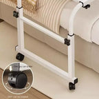 Overbed Table, Adjustable Height and Length Bed Laptop Desk on Wheels, Curved Edge Design Laptop Table, for Home Office