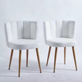 Set of 2 Modern Dining Chairs with Ergonomic Seat Design, Short Hair Cushions, and Comfortable Backrest