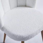Lot de 2 Chaises de Salle à Manger Modernes avec Assise Ergonomique, Coussins en Poils Courts et Dossier Confortable
