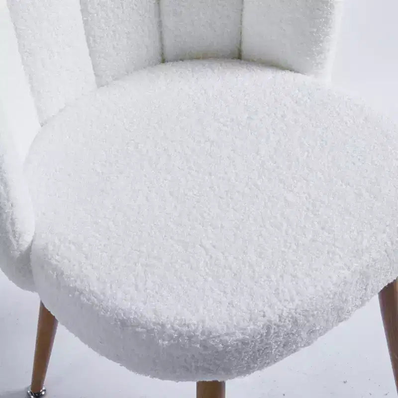 Lot de 2 Chaises de Salle à Manger Modernes avec Assise Ergonomique, Coussins en Poils Courts et Dossier Confortable