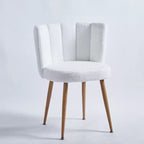 Lot de 2 Chaises de Salle à Manger Modernes avec Assise Ergonomique, Coussins en Poils Courts et Dossier Confortable