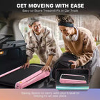 KRISRATE Walking Pad, 2 in 1 Under Desk Treadmill for Home Office, 2.5 HP Mini Compact Walking Treadmill, Installation-Free, Unique Lighting Design