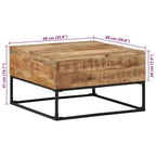 vidaXL Coffee Table Rough mango wood Rough mango wood Medium