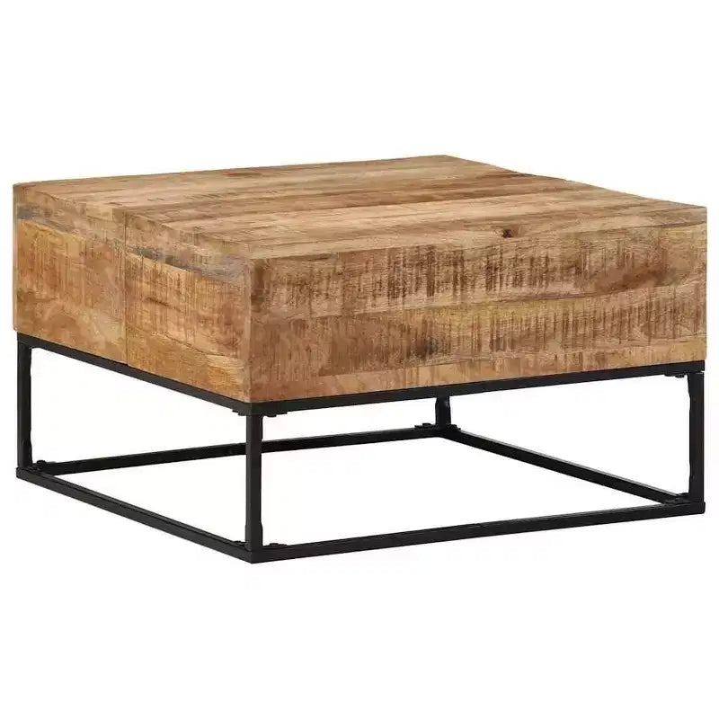 vidaXL Coffee Table Rough mango wood Rough mango wood Medium