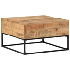 vidaXL Coffee Table Rough mango wood Rough mango wood Medium