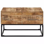 vidaXL Coffee Table Rough mango wood Rough mango wood Medium