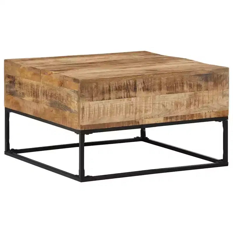 vidaXL Coffee Table Rough mango wood Rough mango wood Medium