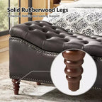 Banc traditionnel Wendy avec capitonnage|HULALA HOME-MARRON