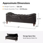 Banc traditionnel Wendy avec capitonnage|HULALA HOME-MARRON