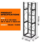 Support de bouteilles de réfrigérant 3 x 13,6 kg, Support de bouteilles de réfrigérant Supports et porte-bouteilles de gaz pour Fréon, gaz, oxygène, azote
