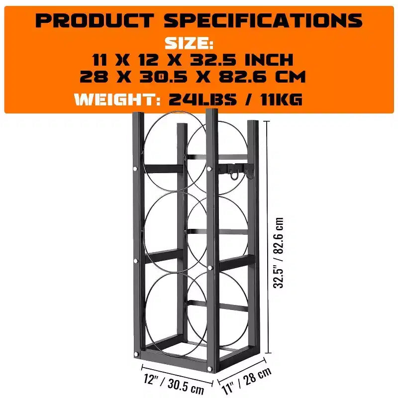 Support de bouteilles de réfrigérant 3 x 13,6 kg, Support de bouteilles de réfrigérant Supports et porte-bouteilles de gaz pour Fréon, gaz, oxygène, azote