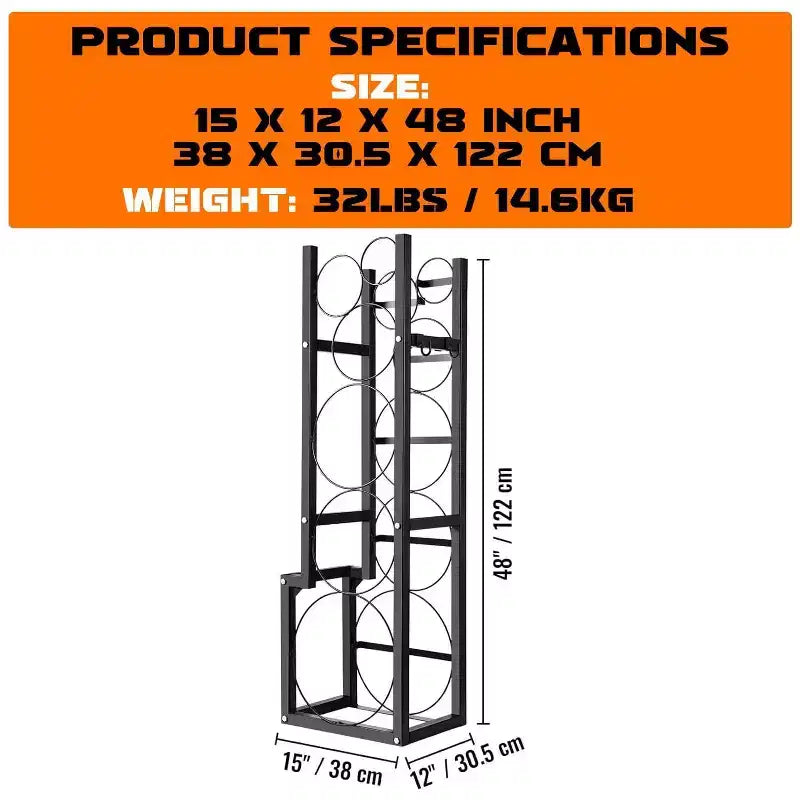 Support de bouteilles de réfrigérant 3 x 13,6 kg, Support de bouteilles de réfrigérant Supports et porte-bouteilles de gaz pour Fréon, gaz, oxygène, azote