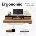 Standing Desk with Drawers, 48 Inches Electric Height Adjustable Desk with Storage, Whole Piece Board Sit Stand Up Desk with Monitor Shelf