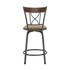 Sheen Curve X-Back Bar Stool - Set of 3 - Black/Brown - iNSPIRE Q