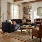 Christopher Knight Home Evelyne 106 Modern 4-Seater L Shaped Sectional Sofas with 3 Pillows