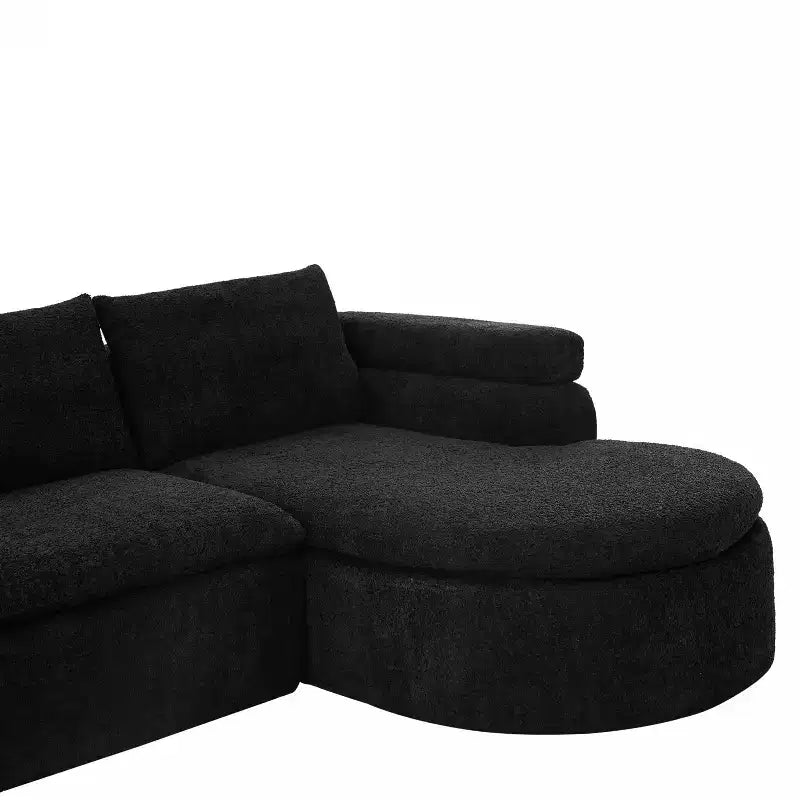 Christopher Knight Home Evelyne 106 Modern 4-Seater L Shaped Sectional Sofas with 3 Pillows