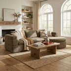 Christopher Knight Home Evelyne 106 Modern 4-Seater L Shaped Sectional Sofas with 3 Pillows