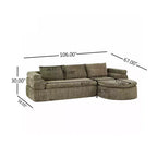 Christopher Knight Home Evelyne 106 Modern 4-Seater L Shaped Sectional Sofas with 3 Pillows