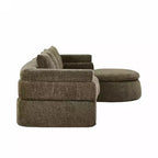 Christopher Knight Home Evelyne 106 Modern 4-Seater L Shaped Sectional Sofas with 3 Pillows