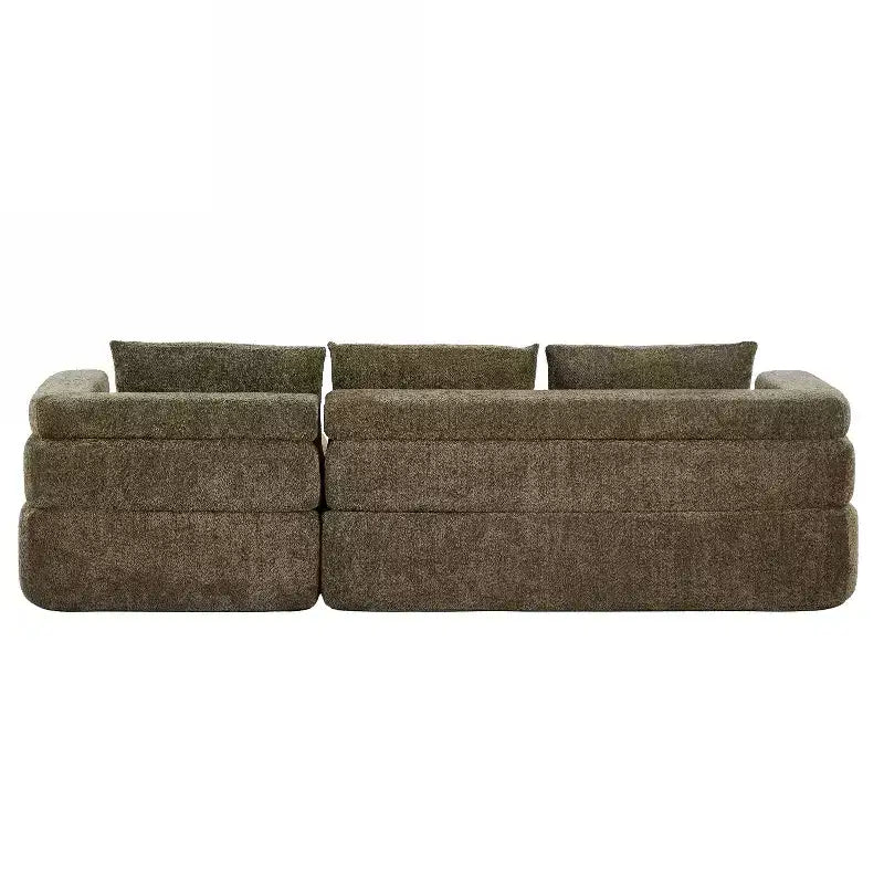 Christopher Knight Home Evelyne 106 Modern 4-Seater L Shaped Sectional Sofas with 3 Pillows