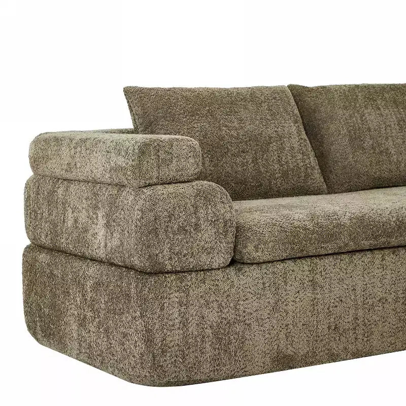 Christopher Knight Home Evelyne 106 Modern 4-Seater L Shaped Sectional Sofas with 3 Pillows