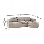 Christopher Knight Home Evelyne 106 Modern 4-Seater L Shaped Sectional Sofas with 3 Pillows