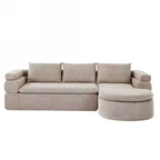 Christopher Knight Home Evelyne 106 Modern 4-Seater L Shaped Sectional Sofas with 3 Pillows