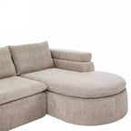 Christopher Knight Home Evelyne 106 Modern 4-Seater L Shaped Sectional Sofas with 3 Pillows