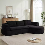 Christopher Knight Home Evelyne 106 Modern 4-Seater L Shaped Sectional Sofas with 3 Pillows
