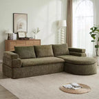 Christopher Knight Home Evelyne 106 Modern 4-Seater L Shaped Sectional Sofas with 3 Pillows