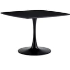 42.1-inch Mid-Century Dining Table with Round MDF Table Top, for 4-6 People, Also Functions as Coffee Table