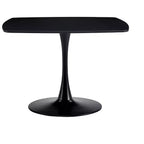 42.1-inch Mid-Century Dining Table with Round MDF Table Top, for 4-6 People, Also Functions as Coffee Table