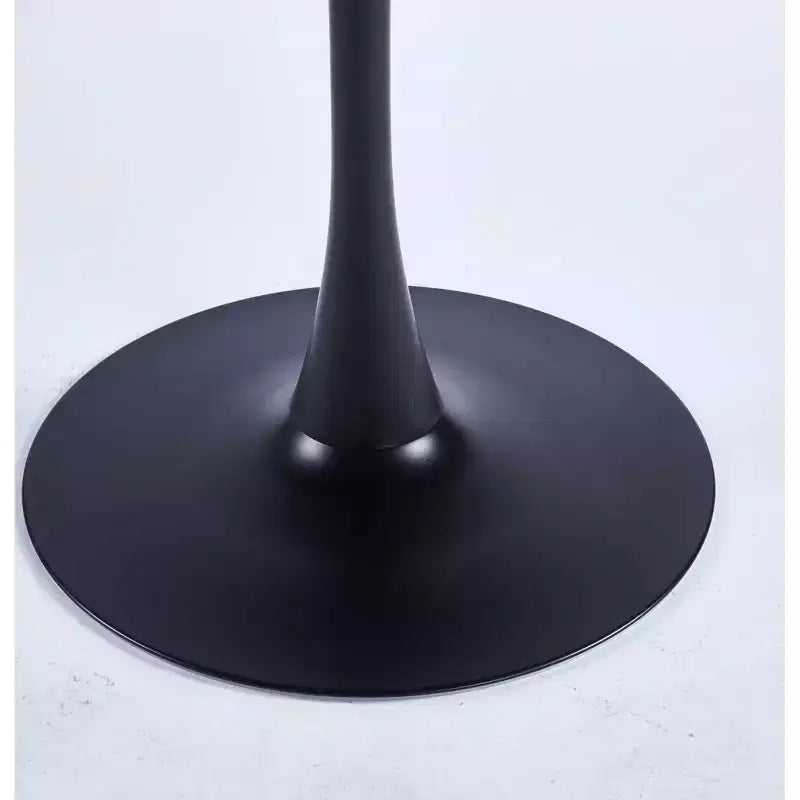 42.1-inch Mid-Century Dining Table with Round MDF Table Top, for 4-6 People, Also Functions as Coffee Table