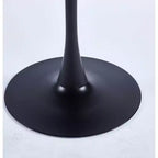 42.1-inch Mid-Century Dining Table with Round MDF Table Top, for 4-6 People, Also Functions as Coffee Table