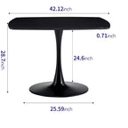 42.1-inch Mid-Century Dining Table with Round MDF Table Top, for 4-6 People, Also Functions as Coffee Table