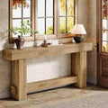 Lantine 70.9-Inch Entryway Console Table, Extra Long Wooden Farmhouse Sofa Table for Hallway, Living Room, Wood Grain Finish