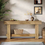 Lantine Table console d'entrée de 70,9 pouces, table de canapé extra longue en bois de style ferme pour couloir, salon, finition grain de bois